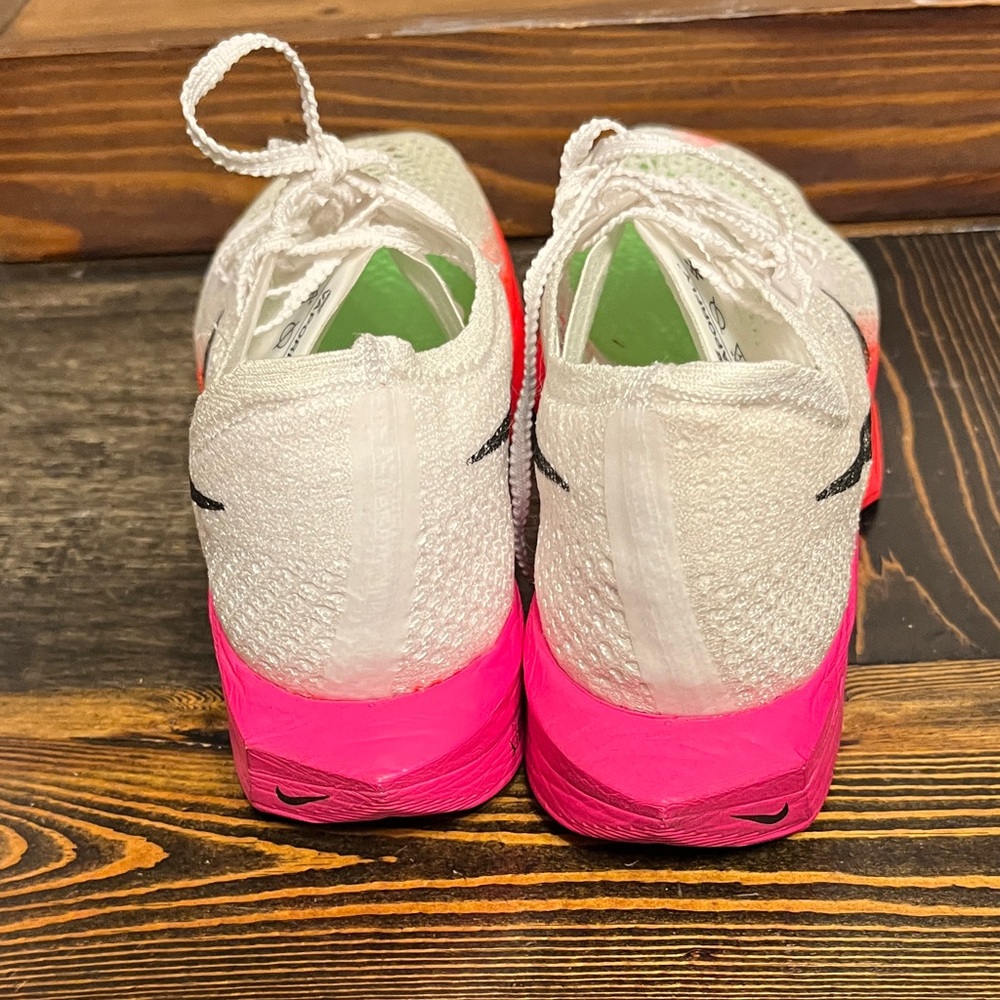 Nike Women's ZoomX Vaporfly 3 Running White/Bright Crimson - Picture 9 of 16